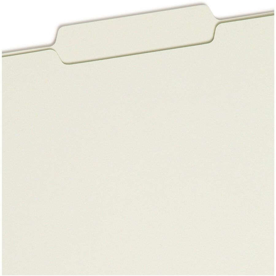 Smead 2/5 Tab Cut Legal Recycled Fastener Folder - 8 1/2" x 14" - 2" Expansion - 2 x 2S Fastener(s) - 2" for Folder - Top Tab Location - Right of Center Tab Position - 25 pt. - Pressboard - Gray, Green - 100% Recycled - 25 / Box