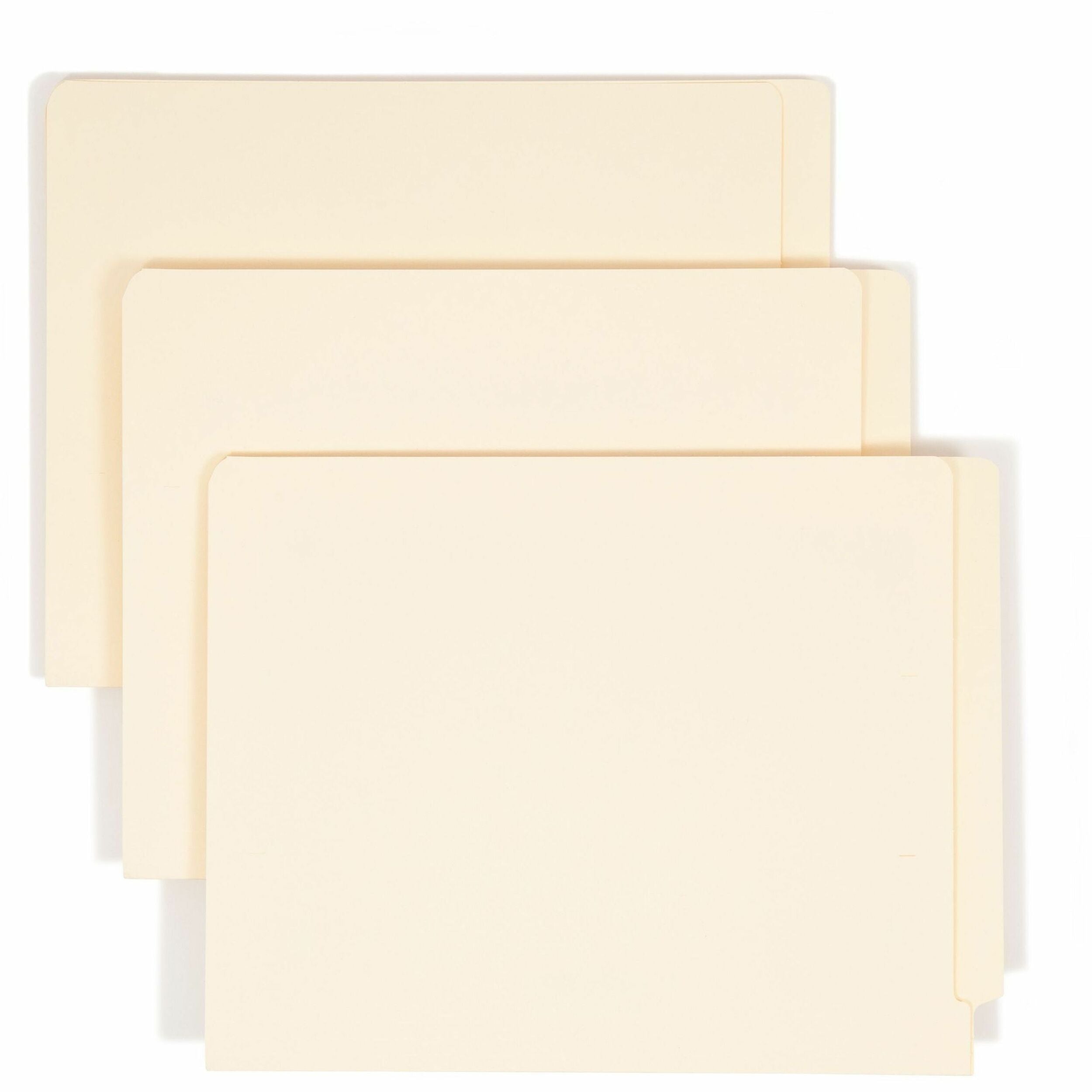 Smead Straight Tab Cut Letter Recycled End Tab File Folder - 8 1/2" x 11" - 3/4" Expansion - 11 pt. - 1 Plys - Manila - Durable - 10% Recycled - 100 / Box