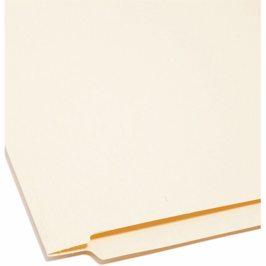 Smead Straight Tab Cut Letter Recycled End Tab File Folder - 8 1/2" x 11" - 3/4" Expansion - 11 pt. - 1 Plys - Manila - Durable - 10% Recycled - 100 / Box