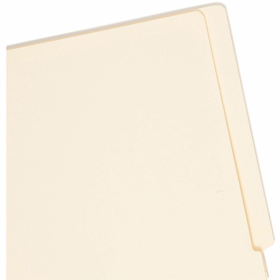Smead Straight Tab Cut Letter Recycled End Tab File Folder - 8 1/2" x 11" - 3/4" Expansion - 11 pt. - 1 Plys - Manila - Durable - 10% Recycled - 100 / Box