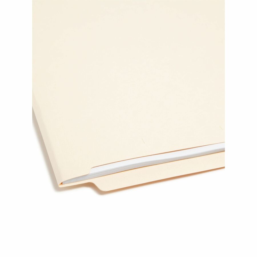 Smead Straight Tab Cut Letter Recycled End Tab File Folder - 8 1/2" x 11" - 3/4" Expansion - 11 pt. - 2 Plys - Manila - Durable - 10% Recycled - 100 / Box