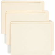 Smead Straight Tab Cut Letter Recycled End Tab File Folder - 8 1/2" x 11" - 3/4" Expansion - 11 pt. - 2 Plys - Manila - Durable - 10% Recycled - 100 / Box