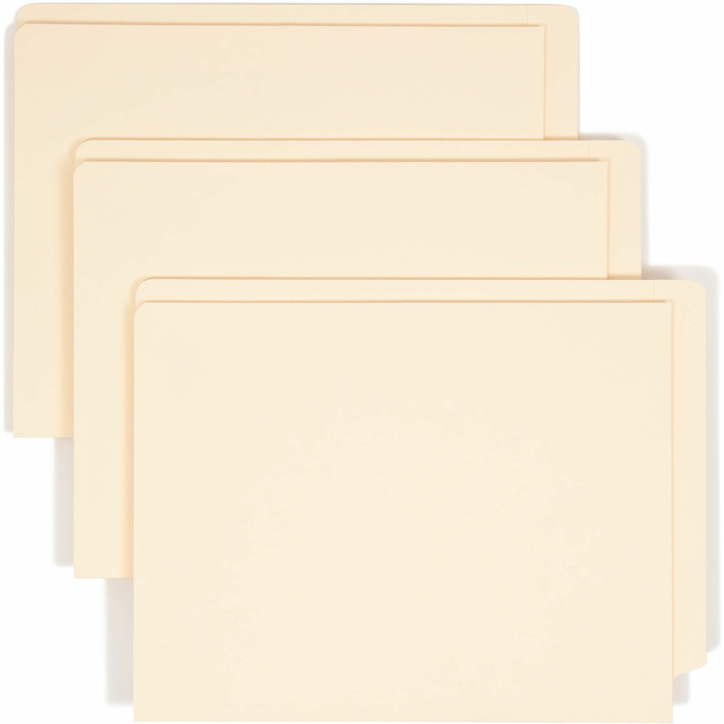 Smead Straight Tab Cut Letter Recycled File Pocket - 8 1/2" x 11" - 1 Pocket(s) - 11 pt. - 2 Plys - Manila - Heavyweight Cover, Embossed - 10% Recycled - 50 / Box