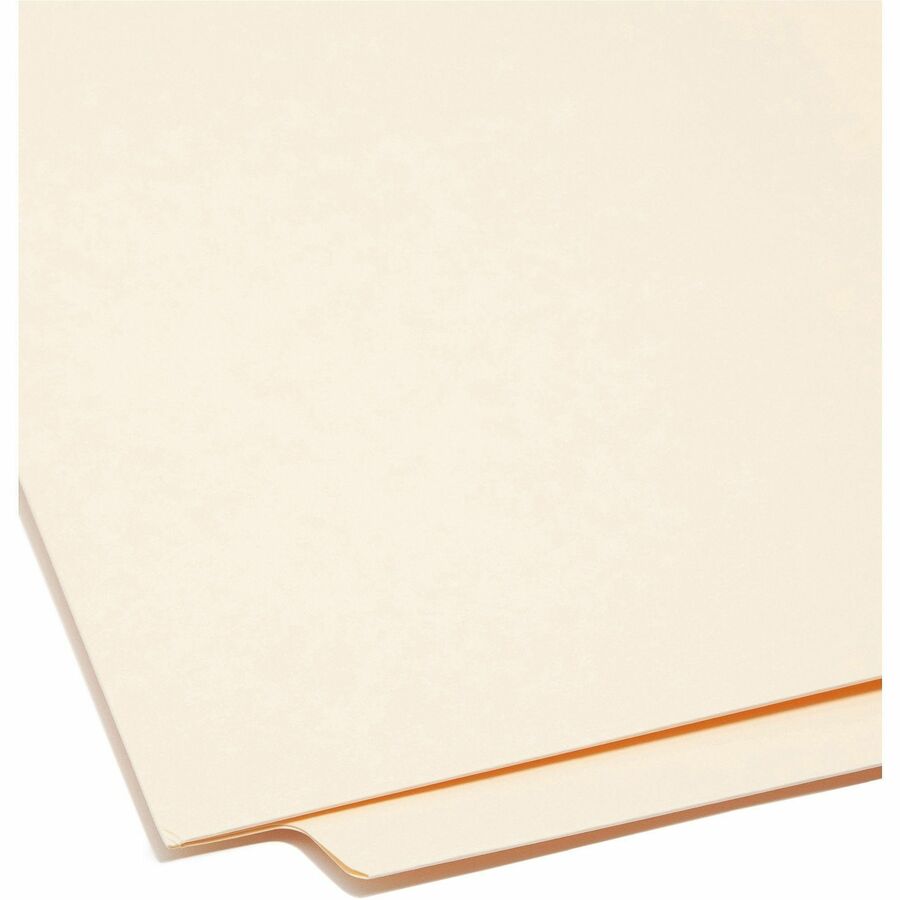 Smead Straight Tab Cut Letter Recycled File Pocket - 8 1/2" x 11" - 1 Pocket(s) - 11 pt. - 2 Plys - Manila - Heavyweight Cover, Embossed - 10% Recycled - 50 / Box