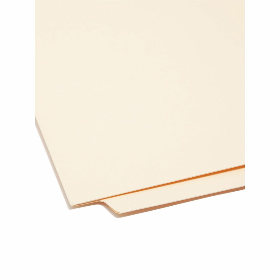 Smead Straight Tab Cut Letter Recycled File Pocket - 8 1/2" x 11" - 1 Pocket(s) - 11 pt. - 2 Plys - Manila - Heavyweight Cover, Embossed - 10% Recycled - 50 / Box