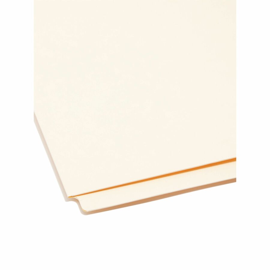Smead Straight Tab Cut Letter Recycled File Pocket - 8 1/2" x 11" - 2 Pocket(s) - 11 pt. - 2 Plys - Manila - Heavyweight Cover, Embossed - 10% Recycled - 25 / Box