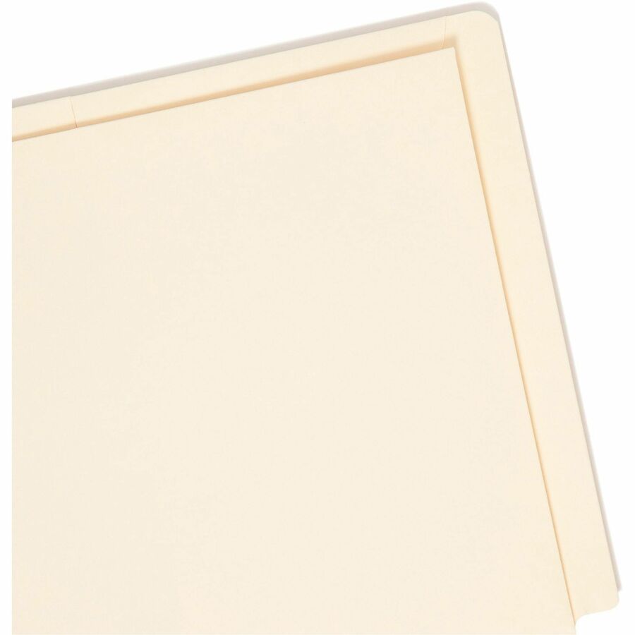 Smead Straight Tab Cut Letter Recycled File Pocket - 8 1/2" x 11" - 2 Pocket(s) - 11 pt. - 2 Plys - Manila - Heavyweight Cover, Embossed - 10% Recycled - 25 / Box