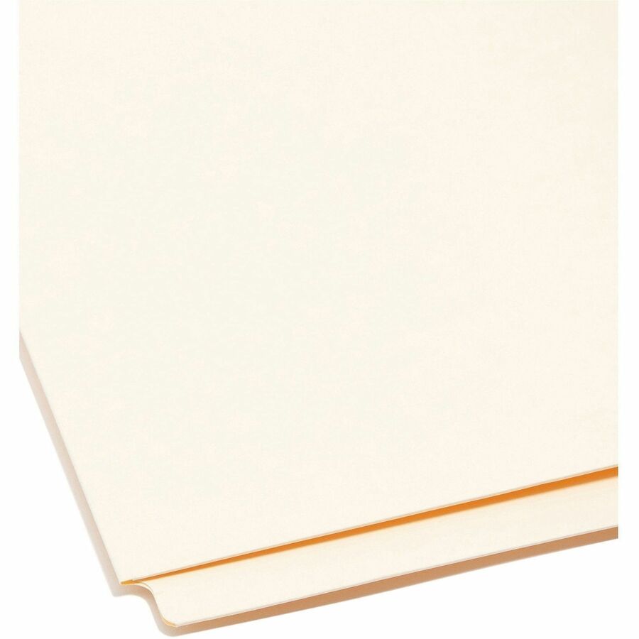Smead Straight Tab Cut Letter Recycled File Pocket - 8 1/2" x 11" - 2 Pocket(s) - 11 pt. - 2 Plys - Manila - Heavyweight Cover, Embossed - 10% Recycled - 25 / Box