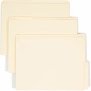 Smead Shelf-Master 1/2 Tab Cut Letter Recycled End Tab File Folder - 8 1/2" x 11" - 3/4" Expansion - End Tab Location - Bottom Tab Position - 11 pt. - 2 Plys - Manila - Reinforced - 10% Recycled - 100 / Box