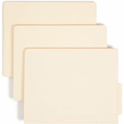 Smead Shelf-Master 1/3 Tab Cut Letter Recycled End Tab File Folder - 8 1/2" x 11" - 3/4" Expansion - End Tab Location - Bottom Tab Position - 11 pt. - 2 Plys - Manila - Reinforced Tab - 10% Recycled - 100 / Box