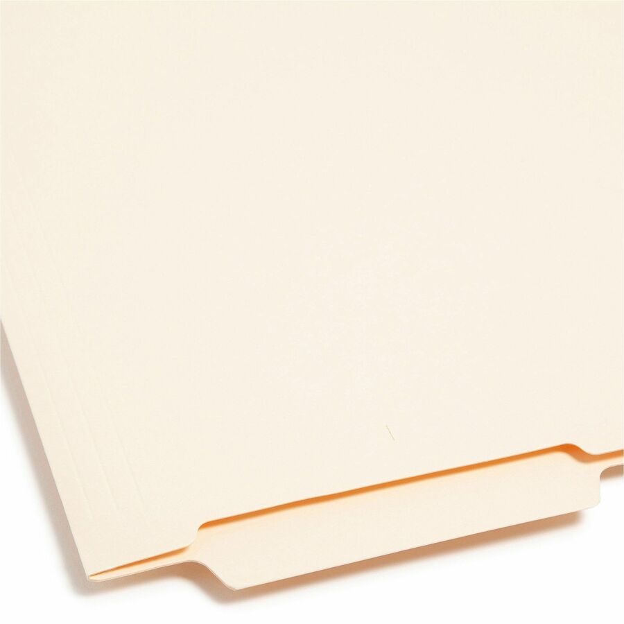Smead Shelf-Master 1/3 Tab Cut Letter Recycled End Tab File Folder - 8 1/2" x 11" - 3/4" Expansion - End Tab Location - Bottom Tab Position - 11 pt. - 2 Plys - Manila - Reinforced Tab - 10% Recycled - 100 / Box