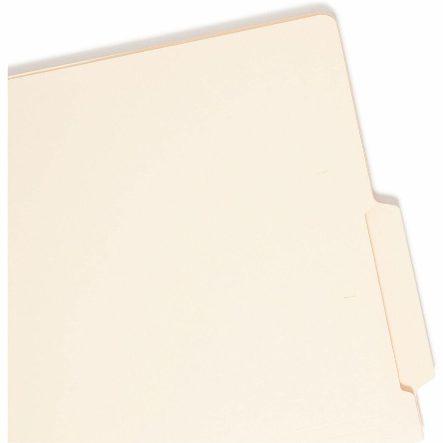 Smead Shelf-Master 1/3 Tab Cut Letter Recycled End Tab File Folder - 8 1/2" x 11" - 3/4" Expansion - End Tab Location - Bottom Tab Position - 11 pt. - 2 Plys - Manila - Reinforced Tab - 10% Recycled - 100 / Box