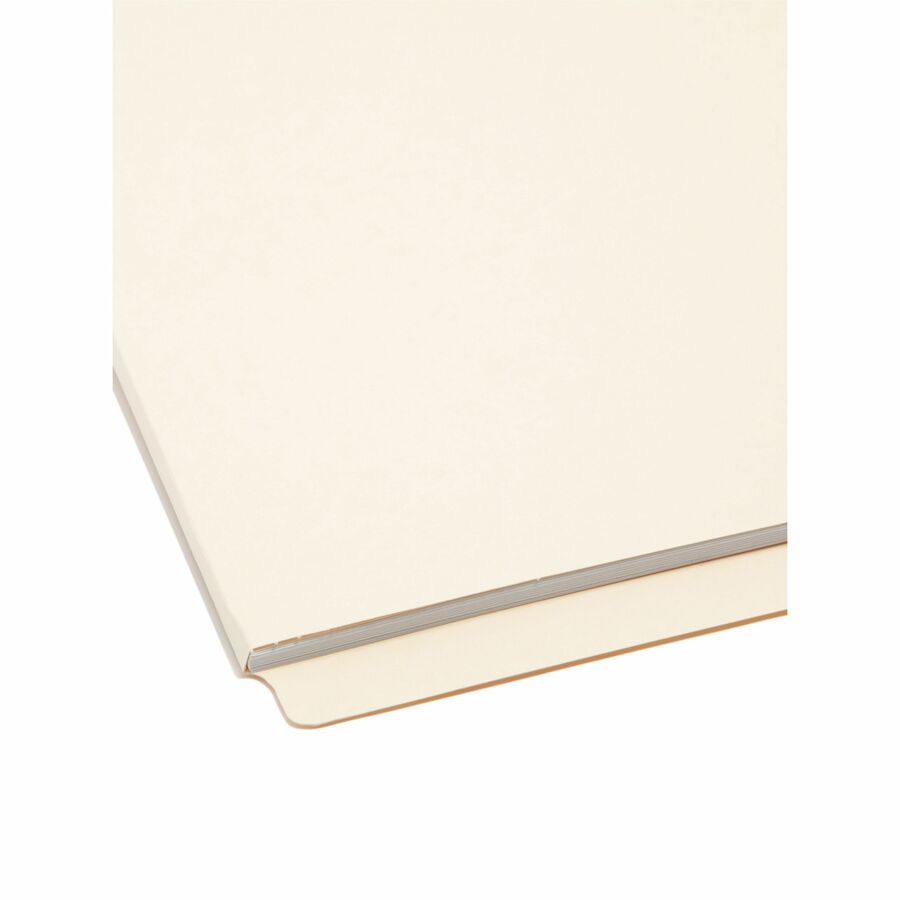 Smead Straight Tab Cut Letter Recycled End Tab File Folder - 8 1/2" x 11" - 3/4" Expansion - 14 pt. - 2 Plys - Manila - Embossed - 10% Recycled - 100 / Box