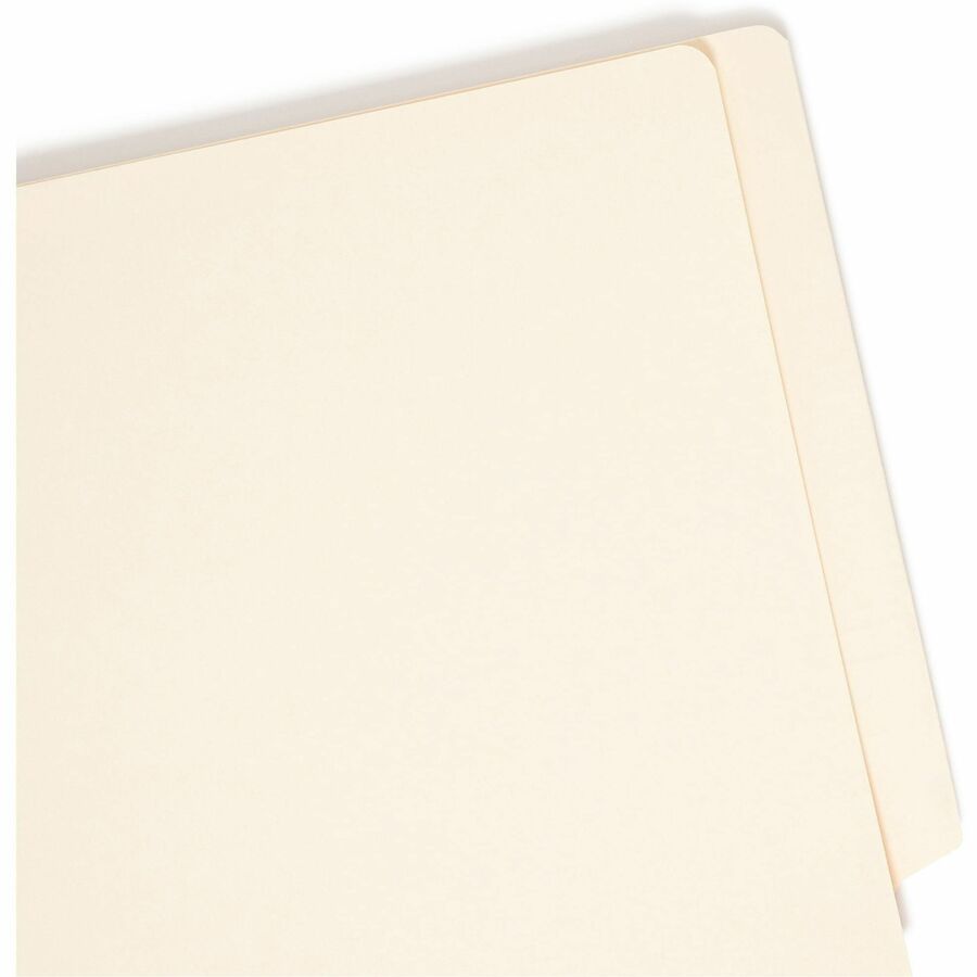 Smead Straight Tab Cut Letter Recycled End Tab File Folder - 8 1/2" x 11" - 1 1/2" Expansion - 14 pt. - 2 Plys - Manila - Reinforced, Embossed - 10% Recycled - 50 / Box