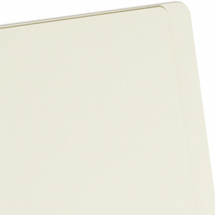 Smead End Tab Pressboard Classification Folders, Letter Size, 3" Expansion, 3 Dividers, 2 Fasteners, Straight Tab, Gray/Green, 100% Recycled, 25 pt. Pressboard, 10/Box