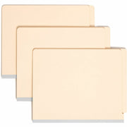 Smead Straight Tab Cut Letter Recycled Classification Folder - 8 1/2" x 11" - 2" Expansion - 2 x 2B Fastener(s) - 2" for Folder - End Tab Location - 1 Divider(s) - 18 pt. - 2 Plys - Pressboard - Manila - Locking Mechanism - 10% Recycled - 10 / Box