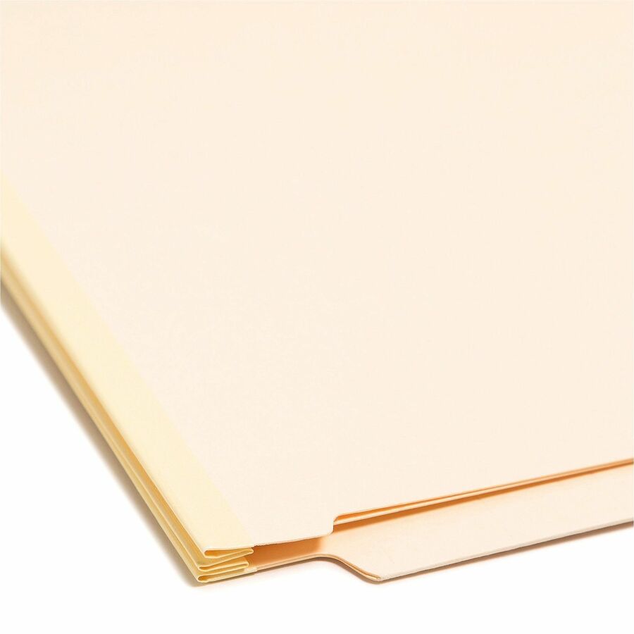 Smead Straight Tab Cut Letter Recycled Classification Folder - 8 1/2" x 11" - 2" Expansion - 2 x 2B Fastener(s) - 2" for Folder - End Tab Location - 1 Divider(s) - 18 pt. - 2 Plys - Pressboard - Manila - Locking Mechanism - 10% Recycled - 10 / Box