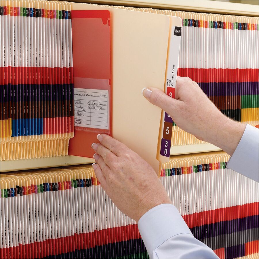 Smead Straight Tab Cut Letter Recycled Classification Folder - 8 1/2" x 11" - 2" Expansion - 2 x 2B Fastener(s) - 2" for Folder - End Tab Location - 1 Divider(s) - 18 pt. - 2 Plys - Pressboard - Manila - Locking Mechanism - 10% Recycled - 10 / Box