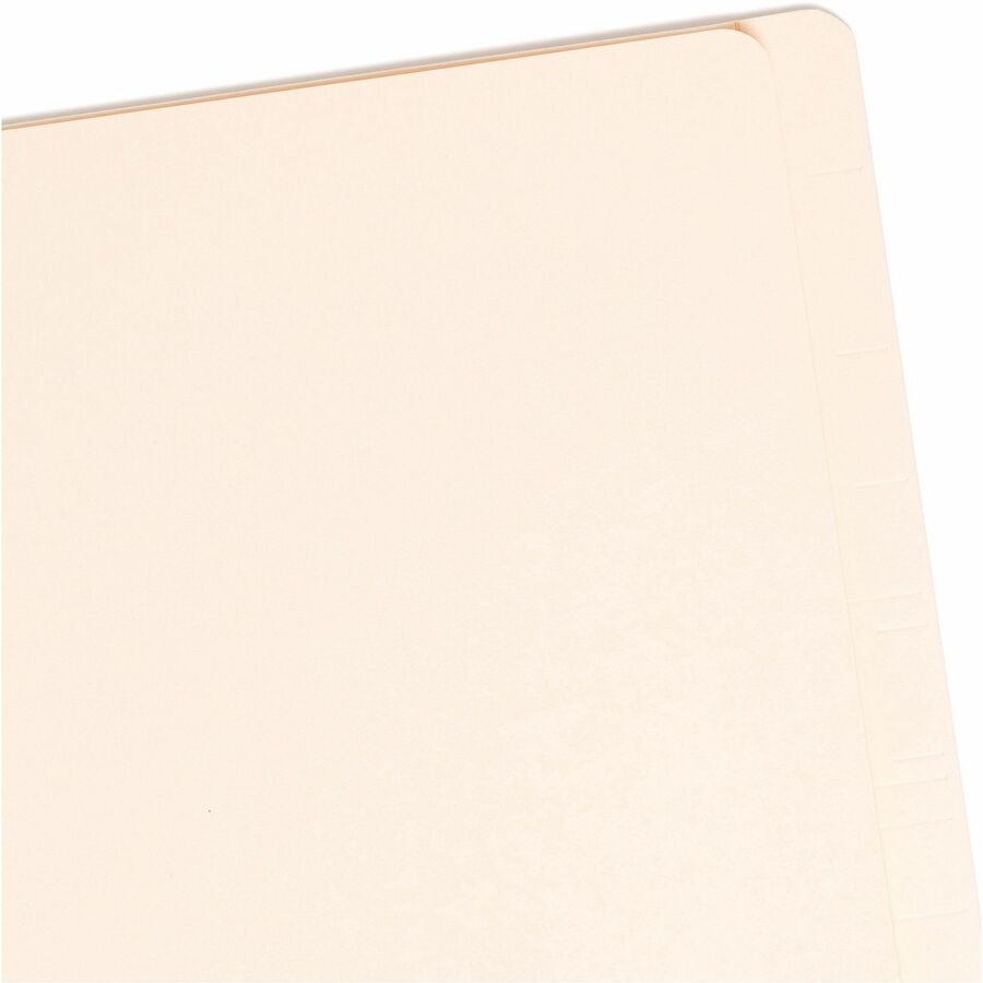 Smead Straight Tab Cut Letter Recycled Classification Folder - 8 1/2" x 11" - 2" Expansion - 2 x 2B Fastener(s) - 2" for Folder - End Tab Location - 2 Divider(s) - 18 pt. - 2 Plys - Pressboard - Manila - Locking Mechanism - 10% Recycled - 10 / Box