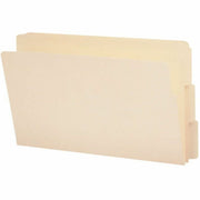 8 1/2" x 14" - 3/4" Expansion - End Tab Location - Assorted Tab Position - 11 pt. - 2 Plys - Manila - Reinforced Tab, Embossed - 10% Recycled - 100 / Box