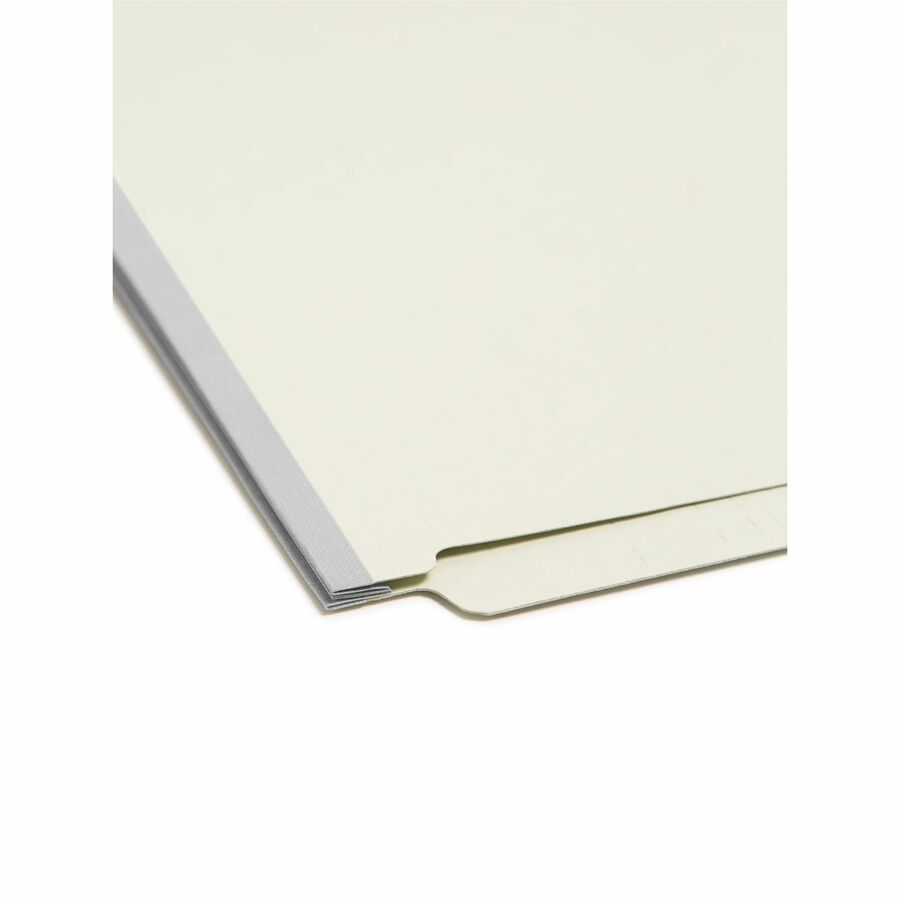 Smead Straight Tab Cut Legal Recycled End Tab File Folder - 8 1/2" x 14" - 2" Expansion - End Tab Location - 25 pt. - 2 Plys - Pressboard - Gray, Green - Heavy Duty - 100% Recycled - 25 / Box