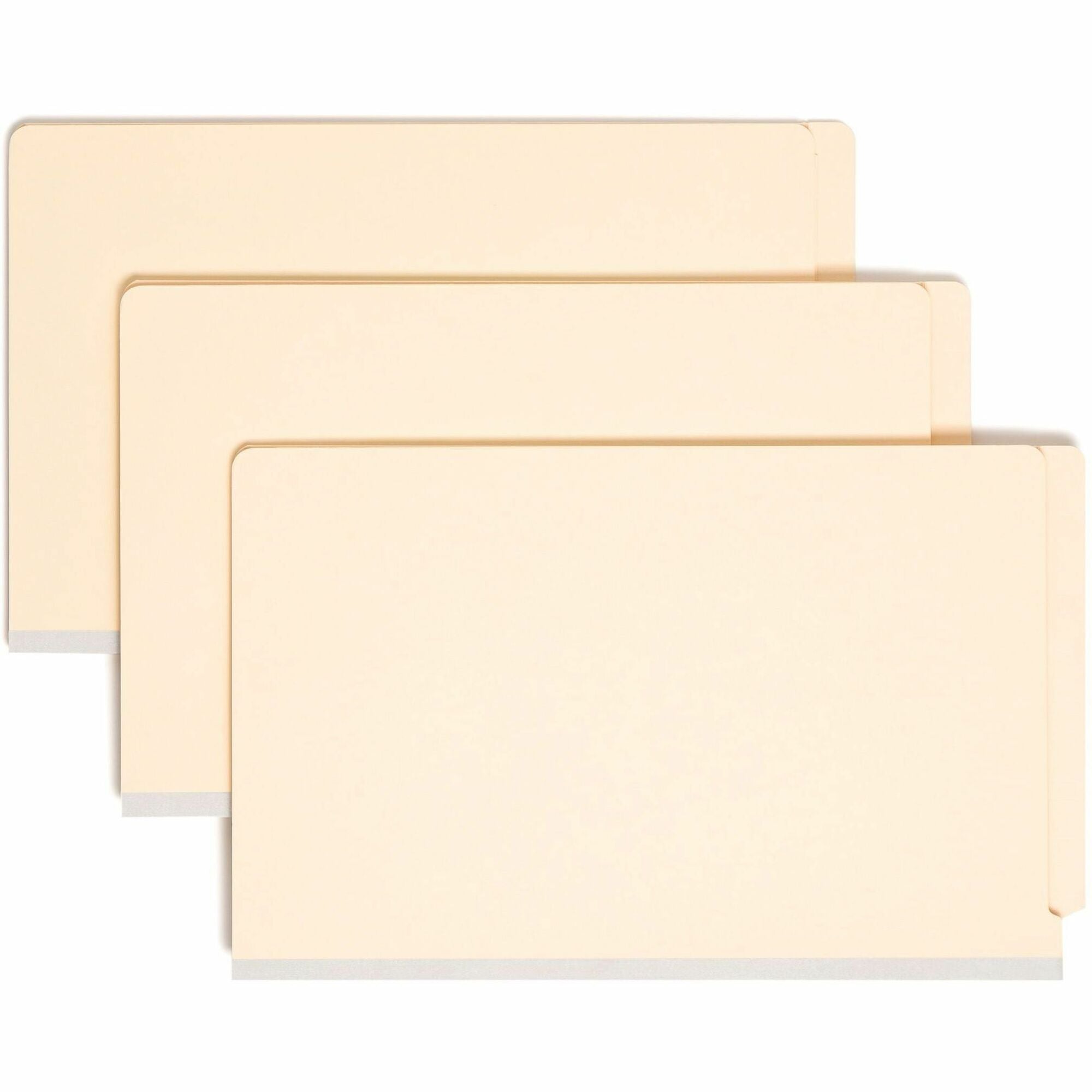 Smead Legal Recycled Classification Folder - 8 1/2" x 14" - 2" Expansion - 2 x 2B Fastener(s) - 2" for Folder - End Tab Location - 2 Divider(s) - 18 pt. - Pressboard - Manila - 10% Recycled - 10 / Box