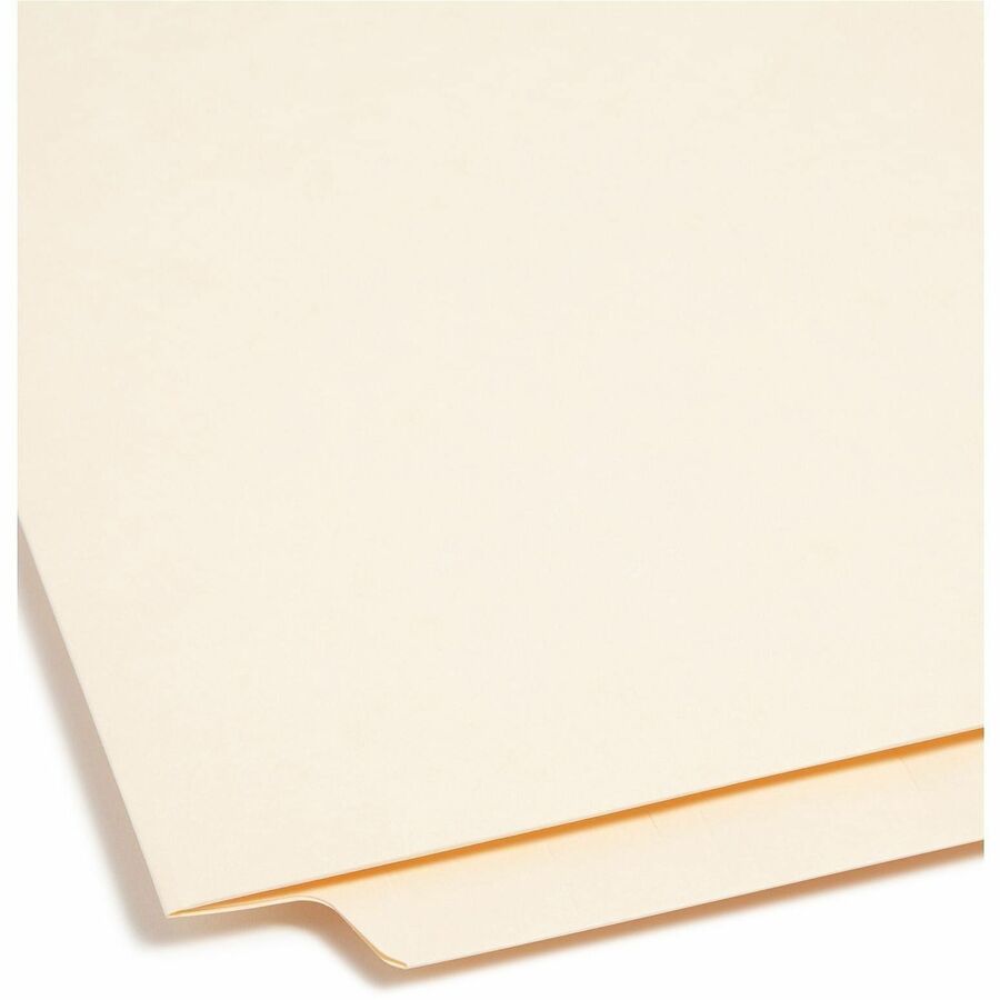 Smead Straight Tab Cut Letter Recycled Fastener Folder - 8 1/2" x 11" - 3/4" Expansion - 1 x 2B Fastener(s) - 2" for Folder - 1 Inside Front Pocket(s) - 11 pt. - 2 Plys - Manila - 10% Recycled - 50 / Box