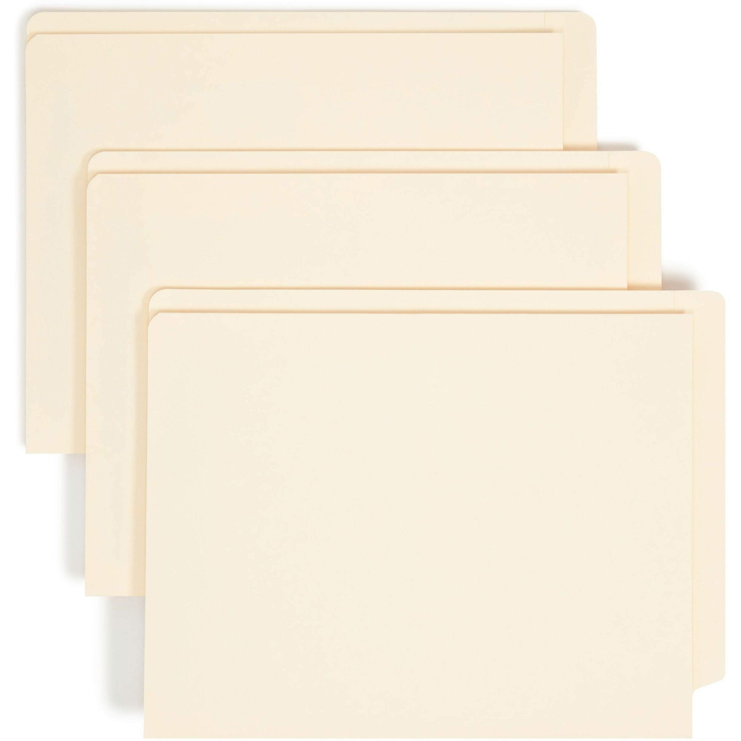 Smead Straight Tab Cut Letter Recycled Fastener Folder - 8 1/2" x 11" - 3/4" Expansion - 1 x 2B Fastener(s) - 2" for Folder - 1 Inside Front Pocket(s) - 11 pt. - 2 Plys - Manila - 10% Recycled - 50 / Box