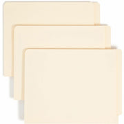 Smead Straight Tab Cut Letter Recycled Fastener Folder - 8 1/2" x 11" - 3/4" Expansion - 1 x 2B Fastener(s) - 2" for Folder - End Tab Location - 11 pt. - 2 Plys - Manila - Reinforced Tab, Embossed - 10% Recycled - 50 / Box