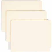 Smead Straight Tab Cut Letter Recycled Fastener Folder - 8 1/2" x 11" - 3/4" Expansion - 2 x 2B Fastener(s) - 2" for Folder - End Tab Location - 11 pt. - 2 Plys - Manila - Reinforced Tab, Embossed - 10% Recycled - 50 / Box