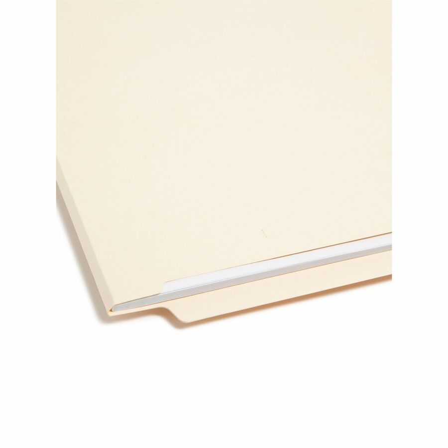 Smead Straight Tab Cut Letter Recycled Fastener Folder - 8 1/2" x 11" - 3/4" Expansion - 2 x 2B Fastener(s) - 2" for Folder - End Tab Location - 11 pt. - 2 Plys - Manila - Manila - Embossed - 10% Recycled - 50 / Box