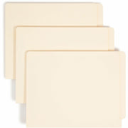 Smead Straight Tab Cut Letter Recycled Fastener Folder - 8 1/2" x 11" - 3/4" Expansion - 2 x 2B Fastener(s) - 2" for Folder - End Tab Location - 14 pt. - 2 Plys - Manila - Embossed - 10% Recycled - 50 / Box
