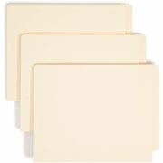 Smead Straight Tab Cut Letter Recycled Fastener Folder - 8 1/2" x 11" - 1 1/2" Expansion - 2 x 2B Fastener(s) - 2" for Folder - End Tab Location - 14 pt. - 2 Plys - Manila - Reinforced Tab, Heavyweight Cover, Embossed - 10% Recycled - 50 / Box