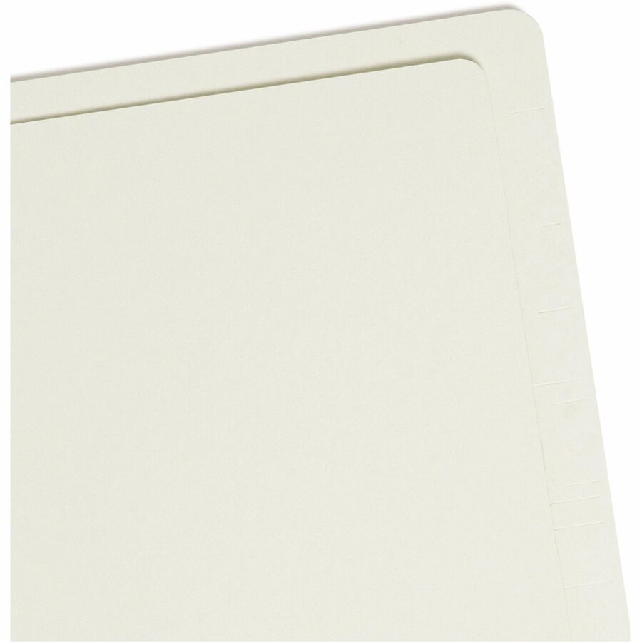 Smead Letter Recycled Fastener Folder - 8 1/2" x 11" - 3" Expansion - 2 x 2S Fastener(s) - 2" for Folder - End Tab Location - 25 pt. - Pressboard - Gray, Green - Heavy Duty, Rounded Corner - 100% Recycled - 25 / Box