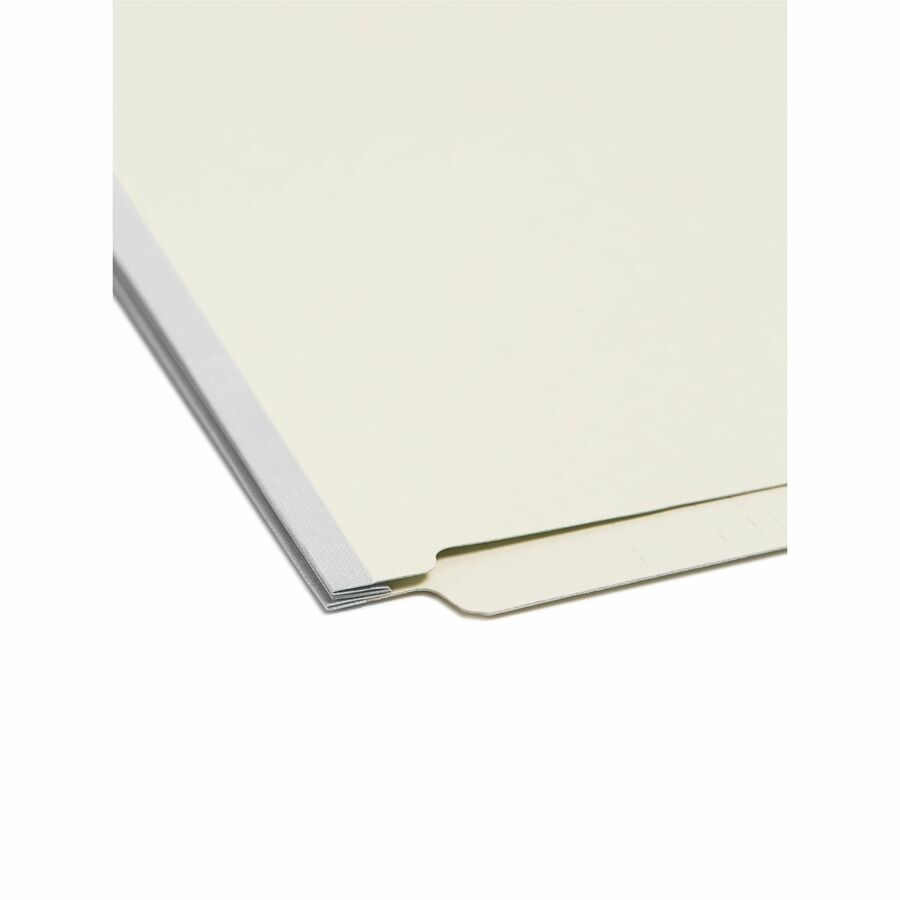 Smead Letter Recycled Fastener Folder - 8 1/2" x 11" - 3" Expansion - 2 x 2S Fastener(s) - 2" for Folder - End Tab Location - 25 pt. - Pressboard - Gray, Green - Heavy Duty, Rounded Corner - 100% Recycled - 25 / Box