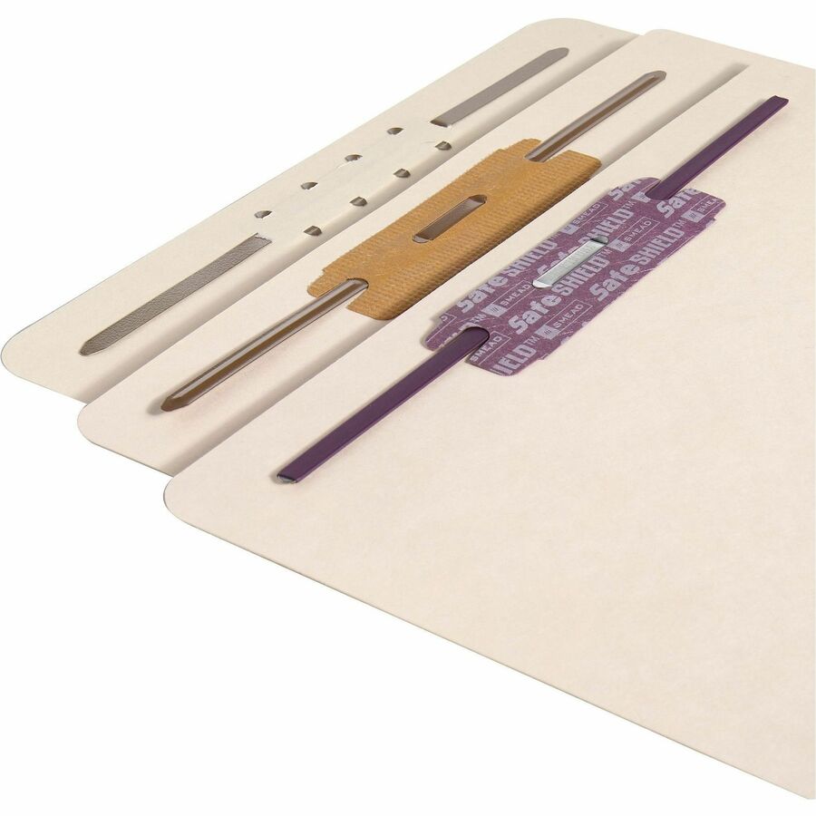 Smead File Backs with Fastener - 8.5" Height x 11.5" Width - 2" Maximum Capacity - For Letter 8 1/2" x 11" Sheet - Rectangular - Manila - 100 / Box