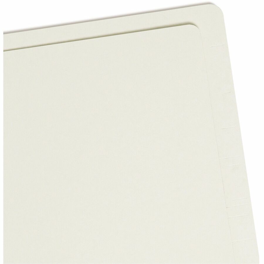 Smead Legal Recycled Fastener Folder - 8 1/2" x 14" - 1" Expansion - 2 x 2S Fastener(s) - 2" for Folder - End Tab Location - 25 pt. - Pressboard - Gray, Green - Heavy Duty, Rounded Corner - 100% Recycled - 25 / Box