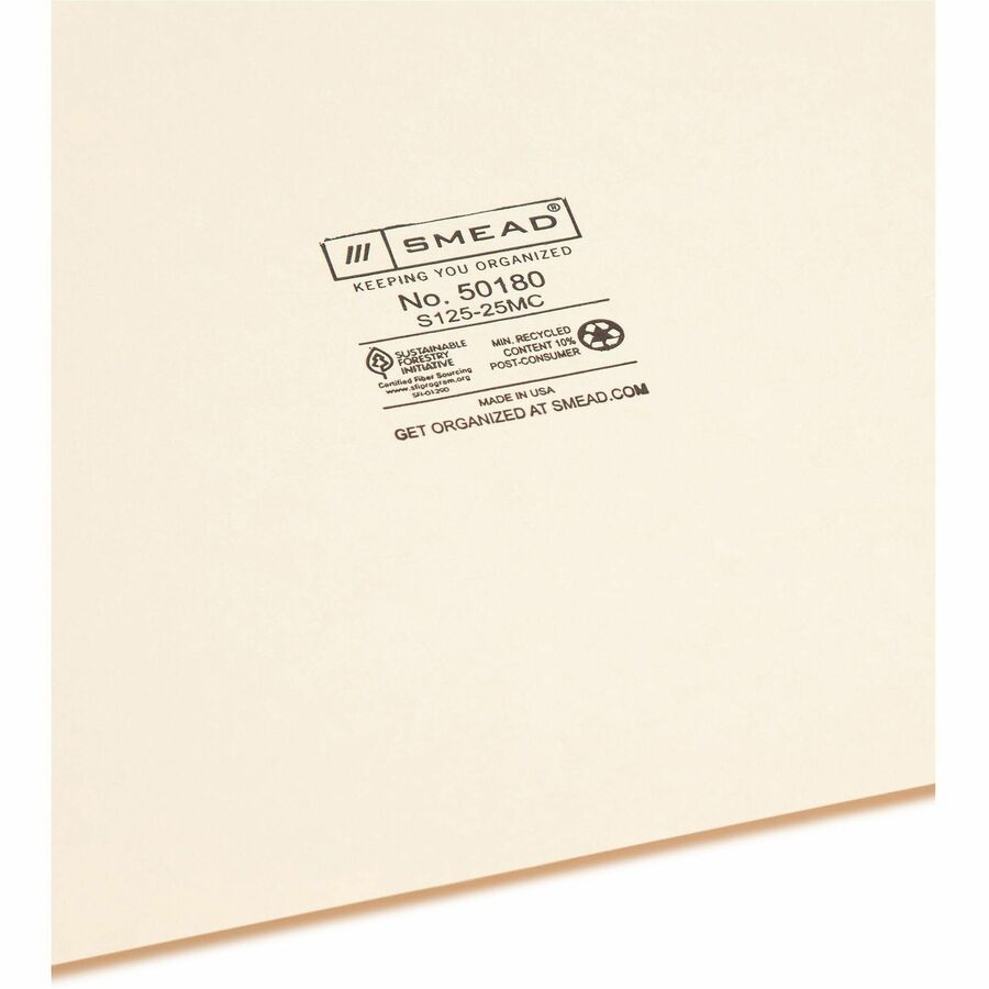 Smead File Guide - 25 Printed Assorted Tab(s) - Character - A-Z - 25 Tab(s)/Set - Letter - Yellow Manila, Green, Pink, Salmon, Blue Tab(s) - 10% Recycled - 1 Set
