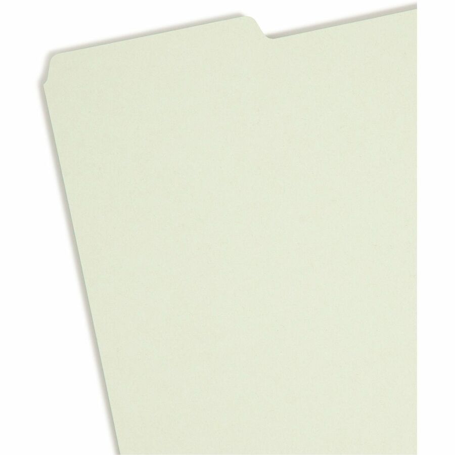 Smead Filing Guides with Blank Tab - Blank Assorted Tab(s) - Letter - Gray Pressboard, Green Tab(s) - 100% Recycled - 100 / Box