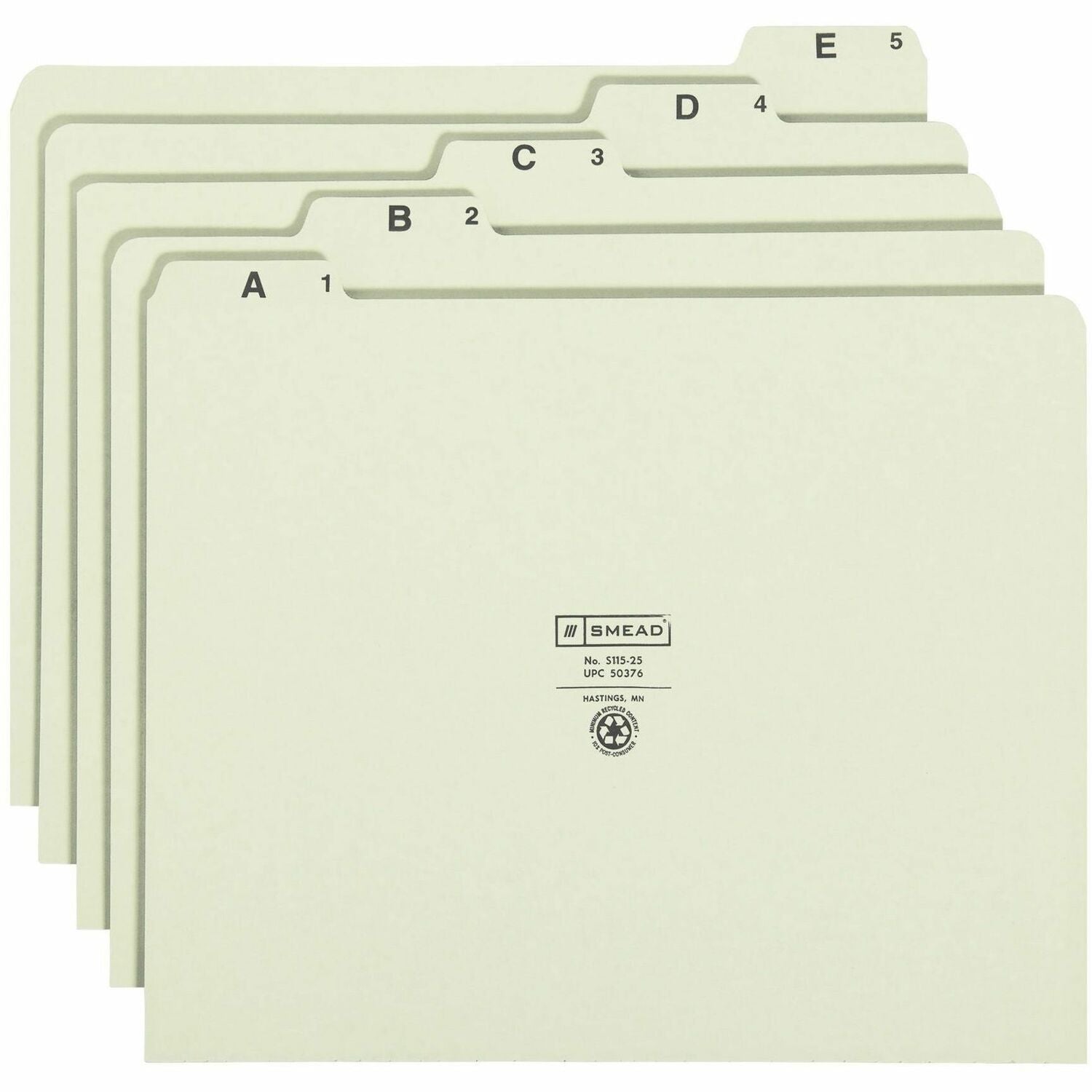 Assorted Tab(s) - 100% Recycled - 1 Set