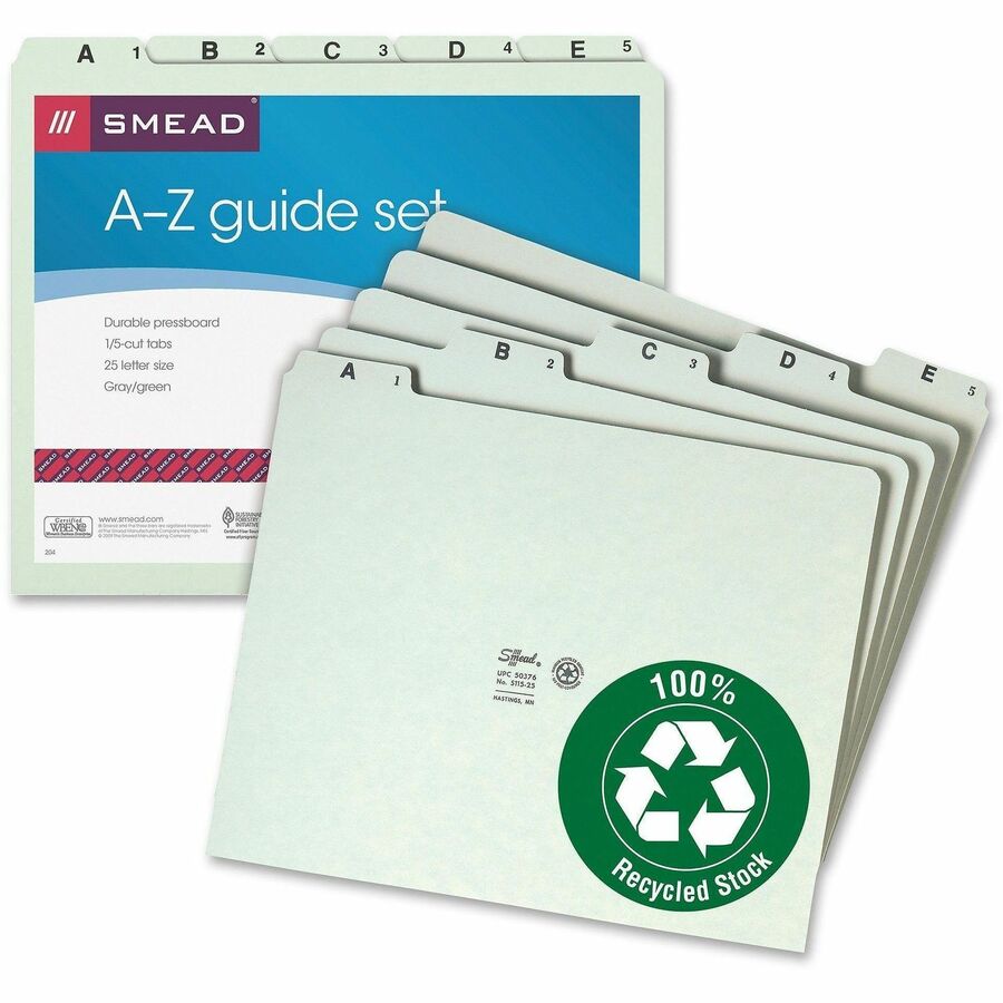 Assorted Tab(s) - 100% Recycled - 1 Set