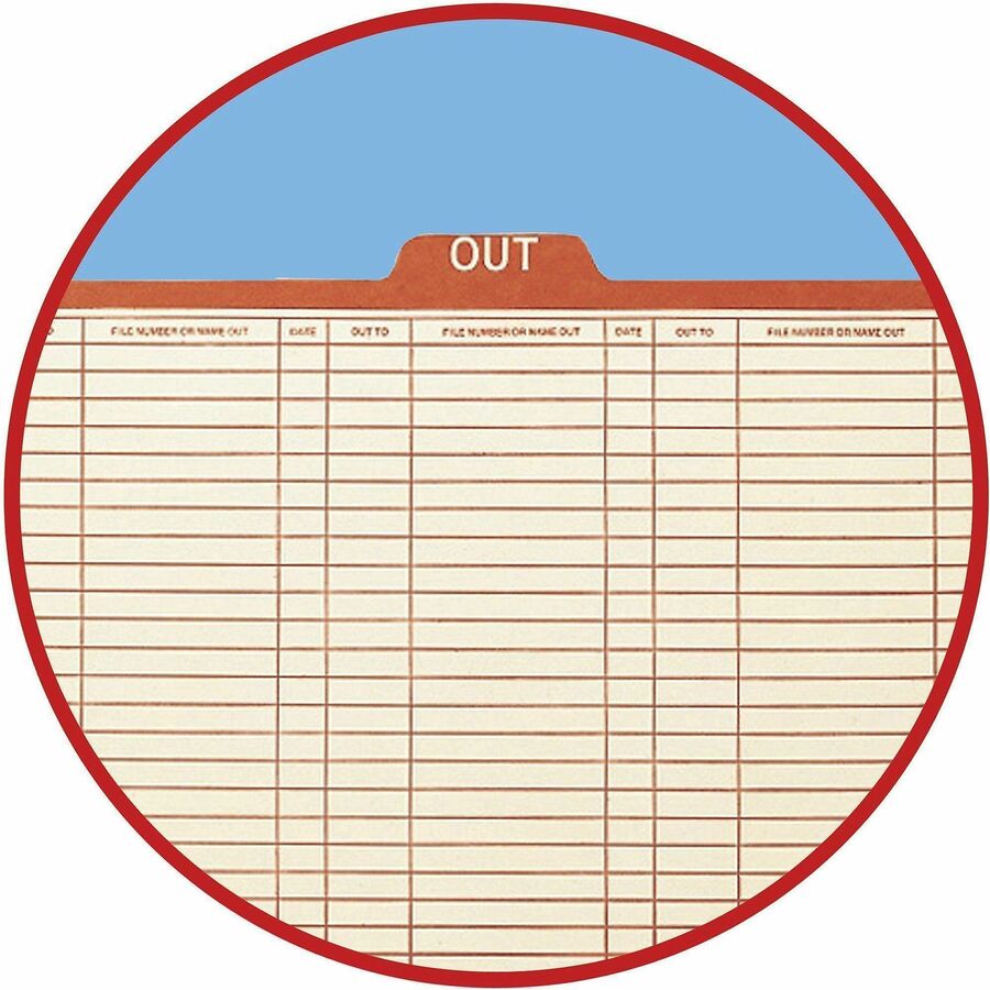 Smead 1/5 Tab Cut Letter Recycled Top Tab File Folder - 8 1/2" x 11" - Center Tab Position - 18 pt. - Manila - Preprinted - 10% Recycled - 100 / Box