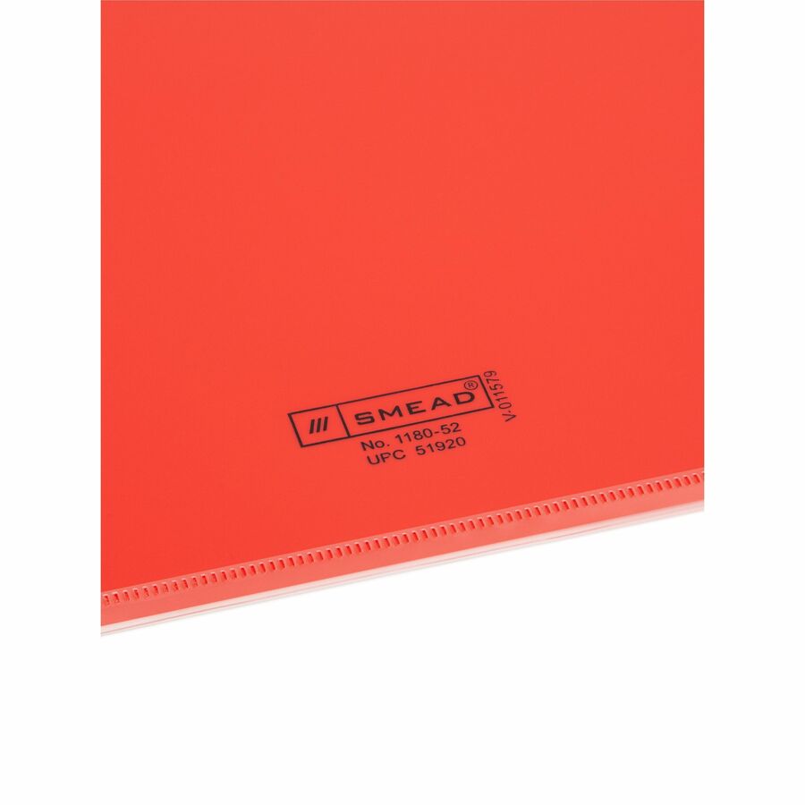 Printed Center Tab(s) - Message - OUT - 0.50" Tab Height - Letter - Bright Red Poly Tab(s) - 50 / Box