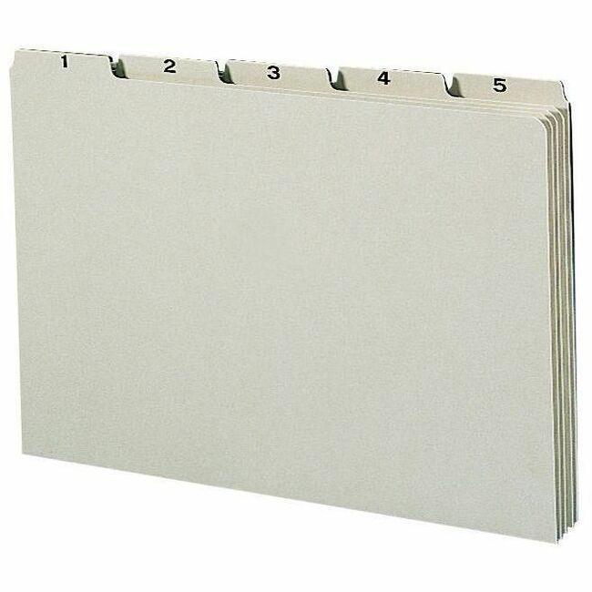Printed Assorted Tab(s) - Month - Jan-Dec - 31 Tab(s)/Set - Legal - Gray Pressboard, Green Tab(s) - 100% Recycled - 1 Set