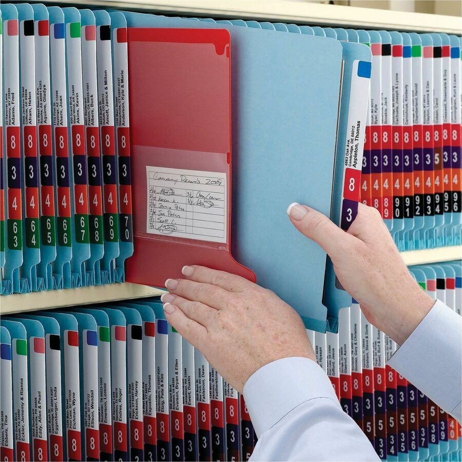 Smead End Tab Out Guides - Printed Bottom Tab(s) - Message - OUT - Letter - Red Poly Tab(s) - 25 / Box