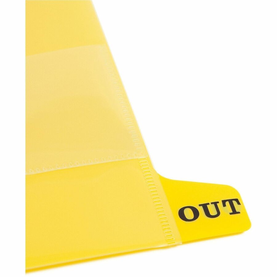 Smead End Tab Out Guides - Printed Bottom Tab(s) - Message - OUT - Letter - Yellow Poly Tab(s) - 25 / Box