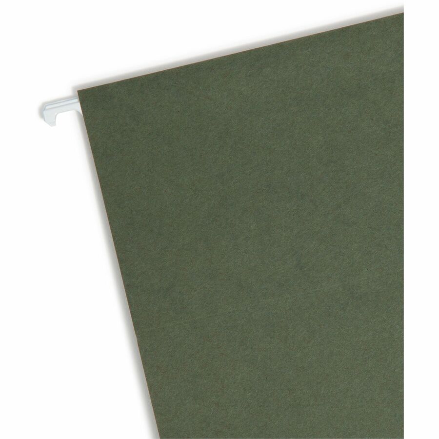 Smead Letter Recycled Hanging Folder - 8 1/2" x 11" - 2" Expansion - 11 pt. - Vinyl - Standard Green - 10% Recycled - 25 / Box