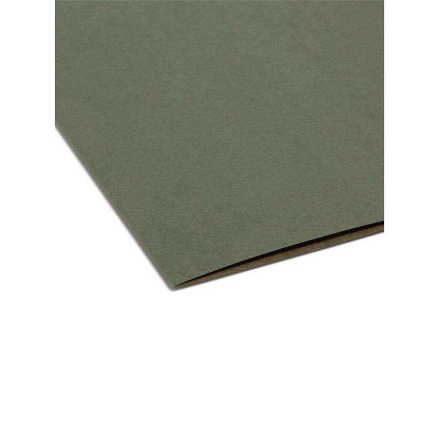 Smead Letter Recycled Hanging Folder - 8 1/2" x 11" - 2" Expansion - 11 pt. - Vinyl - Standard Green - 10% Recycled - 25 / Box