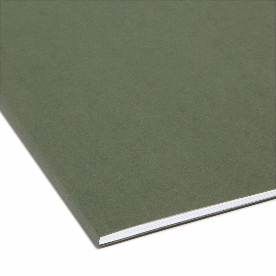 Smead Letter Recycled Hanging Folder - 8 1/2" x 11" - 2" Expansion - 11 pt. - Vinyl - Standard Green - 10% Recycled - 25 / Box