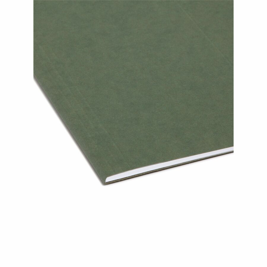 8 1/2" x 14" - Top Tab Location - Assorted Tab Position - 11 pt. - Vinyl - Standard Green - 10% Recycled - 25 / Box